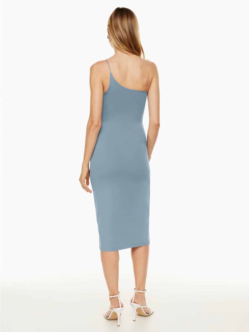 Aritzia Blue Contour Slip Midi Dress - Picture 2 of 4